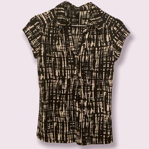 NWOT Alfani black and beige top